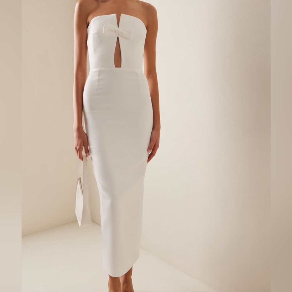 Holly in Temple Tie-Neck Crepe Midi Dress The New Arrivals Ilkyaz Ozel
